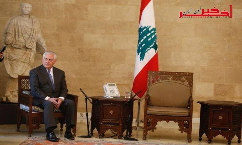 صورة / وزير خارجية لبنان  يترك وزير الخارجية الأمريكي  ينتظر قبل استقباله