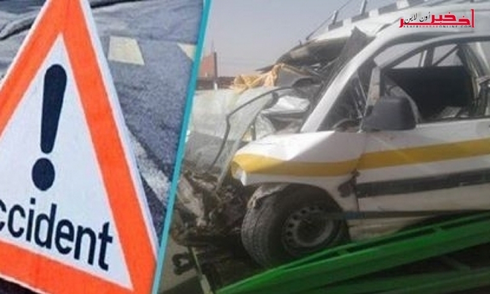 جندوبة / حادث مرورٍ بين سيارة نقل ريفي وشاحنة  صغيرة يخلّف 10 إصابات