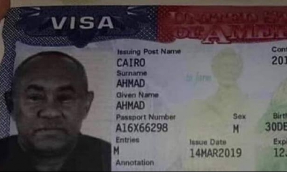 بعد منعه في مناسبة أولى...رئيس "الكاف" يحصل على تأشيرة دخول الولايات المتحدة الأمريكية