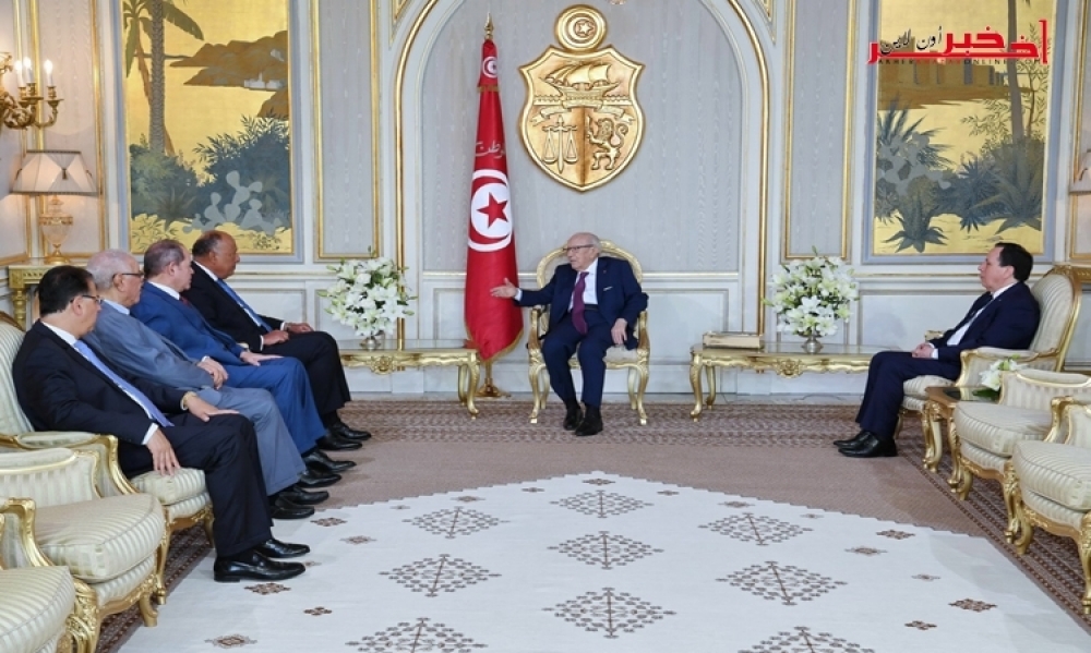 رئيس الجمهورية يستقبل وزراء خارجية كل من تونس ومصر والجزائر 