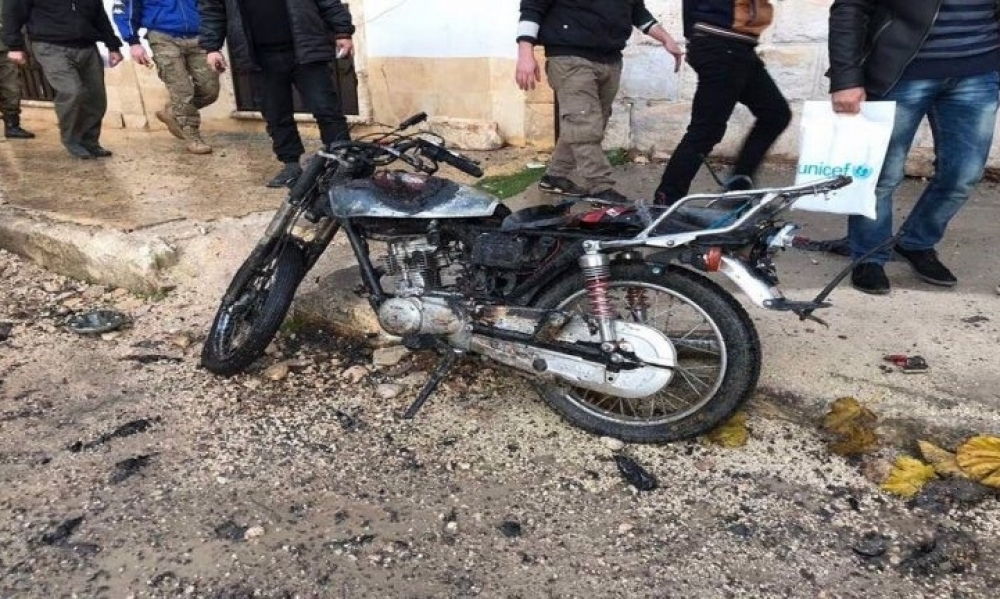 قتلى وجرحى بانفجار دراجة مفخخة شمالي بغداد‎ العراقية