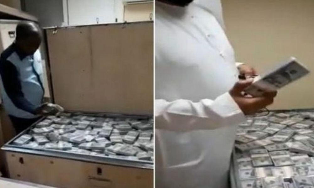  آثار جدلا / بيان رسمي من الإمارات بشأن فيديو صناديق الدولارات داخل طائرة
