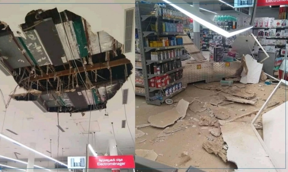صفاقس : سقوط جزء من سقف فضاء تجاري و اصابة مواطن