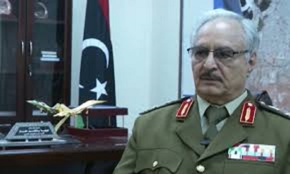 خليفة حفتر: وقف إطلاق النار في ليبيا سيتوقّف على الإنسحاب التركي و"المرتزقة السوريّين" 