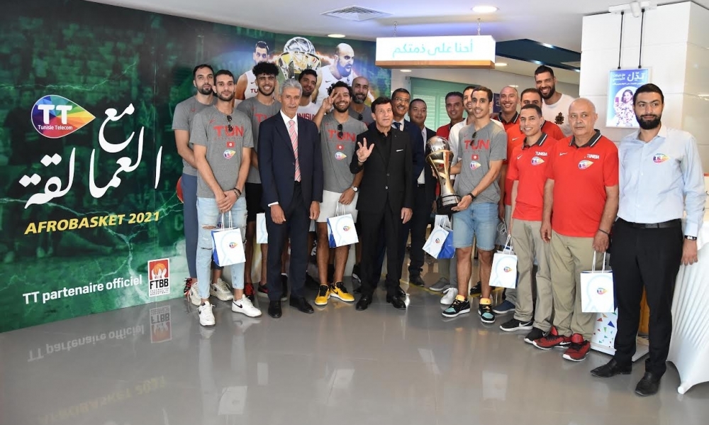 اتصالات تونس المساند الرسمي الأول للرياضة التونسية تحتفي بالمنتخب الوطني لكرة السلّة