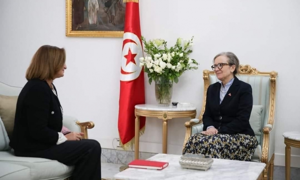 رئيسة الحكومة تستقبل رئيسة الاتحاد الوطني للمرأة التونسية