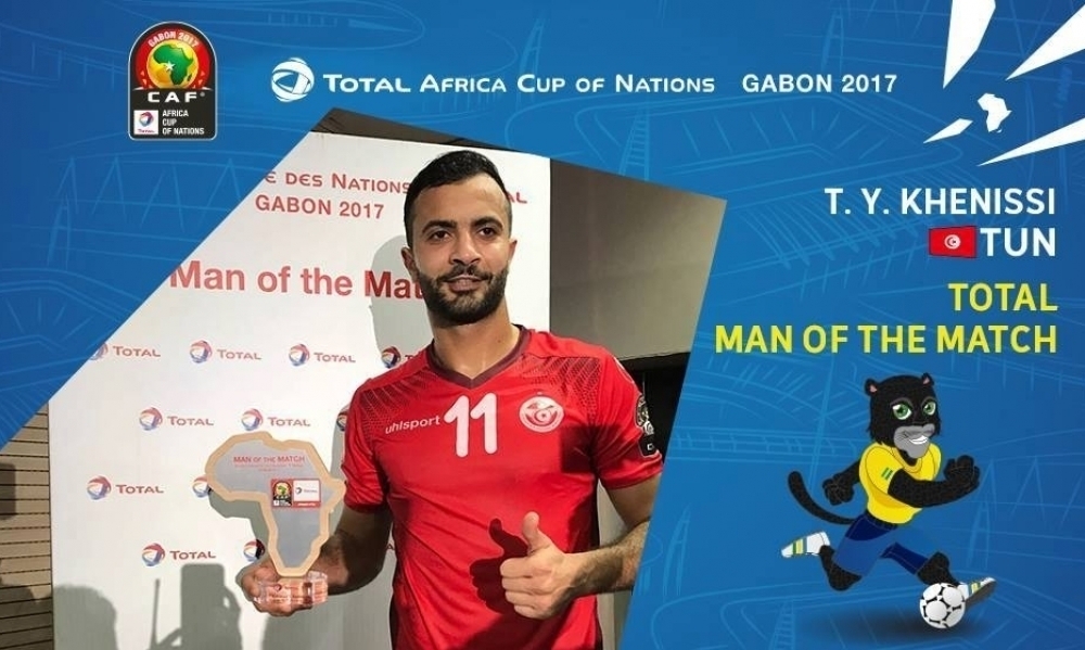 CAN 2017-Tunisie/Zimbabawe: Khenissi élu meilleur joueur
