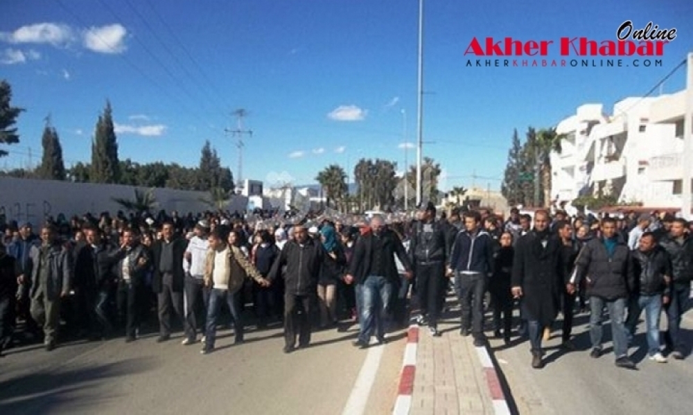 Kairouan : Grève générale et marche dans la délégation de Hajeb Laayoun
