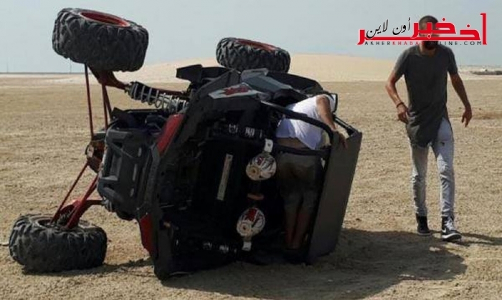 بالفيديو/ شاهد مدافع برشلونة  بيكيه يتعرض لحادث في قطر