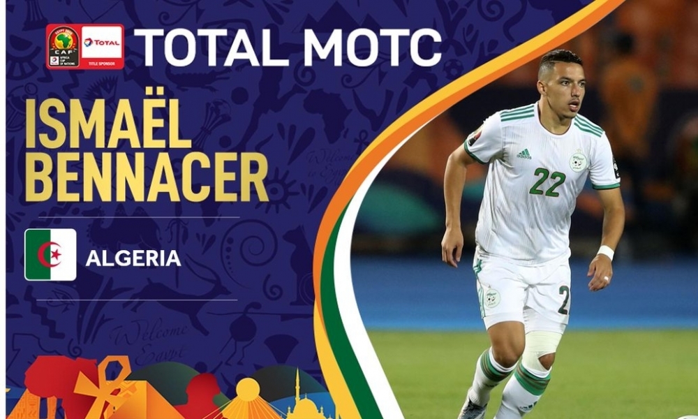 إختيار لاعب المنتخب الجزائري اسماعيل بن ناصر أفضل لاعب في كأس إفريقيا 2019