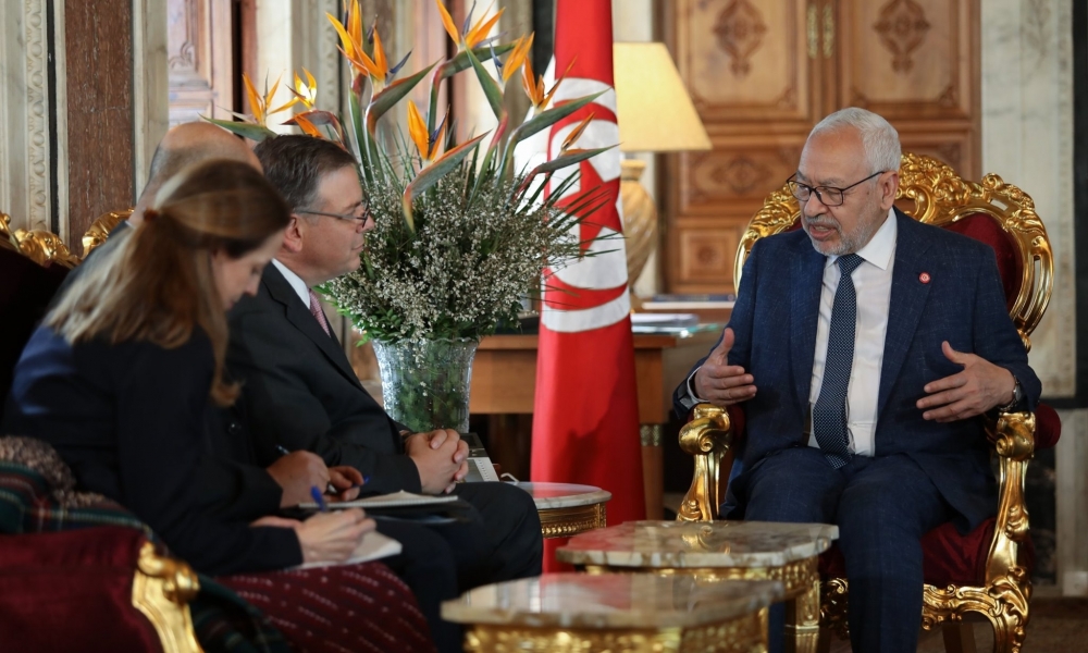 الغنوشي لسفير الولايات المتحدة بتونس: "الشعب التونسي غاضب من الموقف الأمريكي بسبب دعمه لـ "صفقة القرن"
