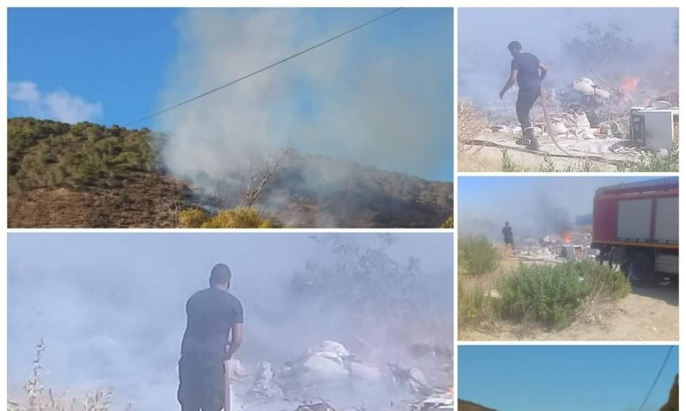 حريق بجبل الناظور