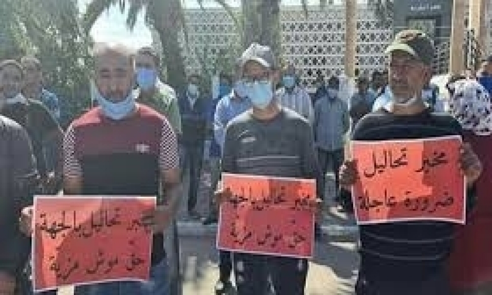 سيدي بوزيد / تحرّكات إحتجاجيّة بعد مغادرة المخبر العسكري المتنقل للجهة