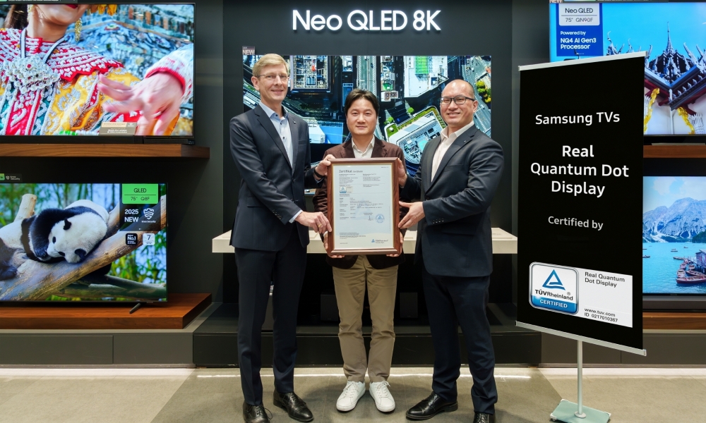 شاشات ‘QLED’ من سامسونج تحصل على شهادة ‘Real Quantum Dot Display’ من ‘TÜV Rheinland’